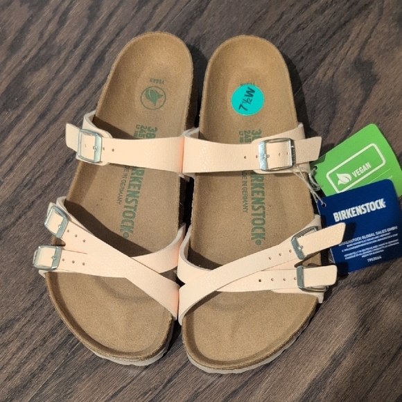Birkenstock Franca Vegan Birkibuc in Light Rose - Picture 1 of 4